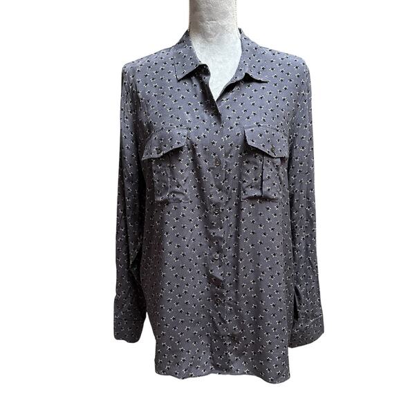 RAILS Rhett Midnight Stars Women’s Large Navy Long Sleeve Blouse Top Size L - Picture 2 of 9